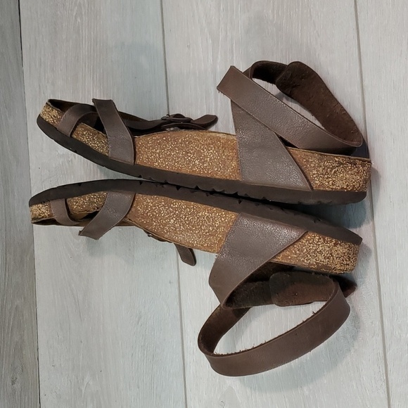 Birkenstock Women Ankle Leather Strap Sandals shoes sz 40/9 - Picture 7 of 13
